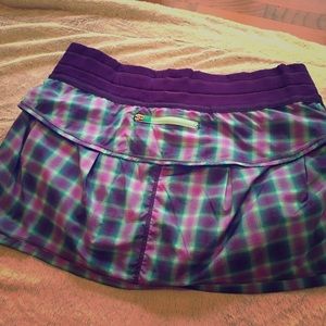 Lululemon skirt. Great condition- purple plaid.